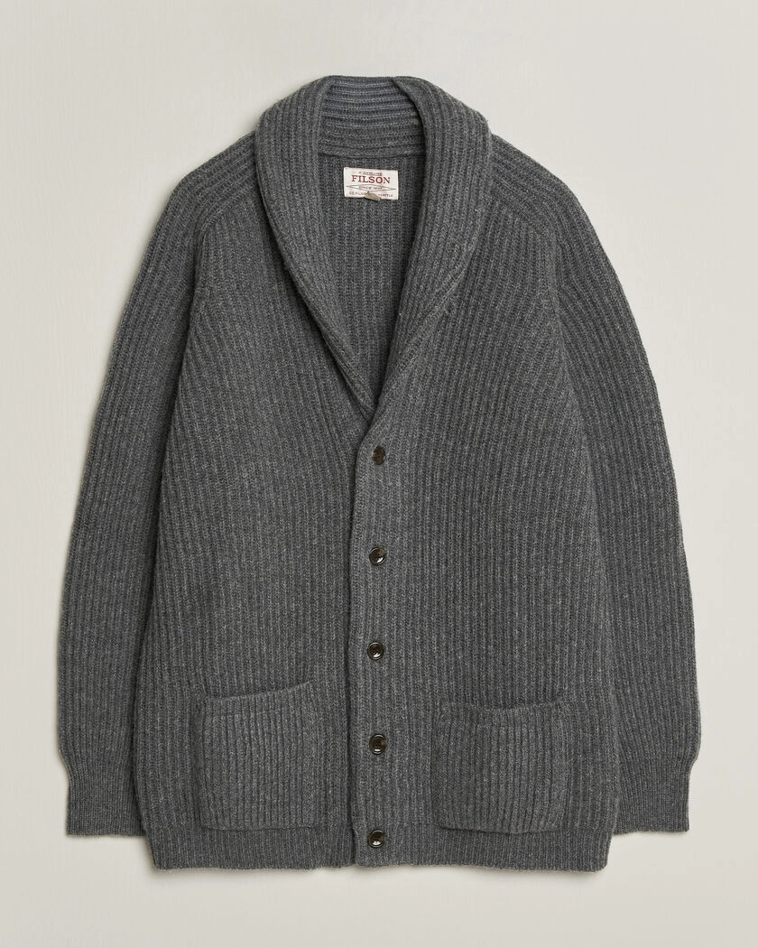 Filson Bristol Cardigan Sweater Medium Grey Melange – Grå