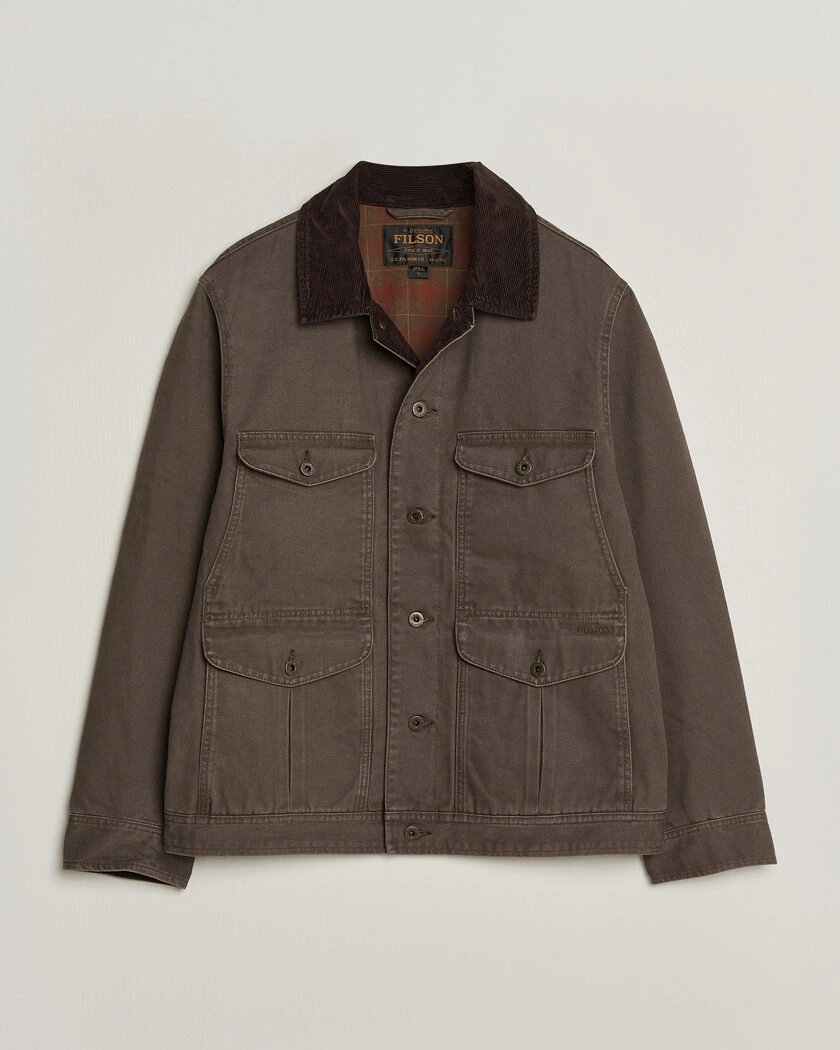 Filson Rustic Canvas Journeyman Canvas Jacket Bark – Brun