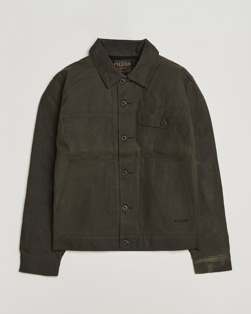 Filson Short Lined Tin Cloth Cruiser Beluga – Grön