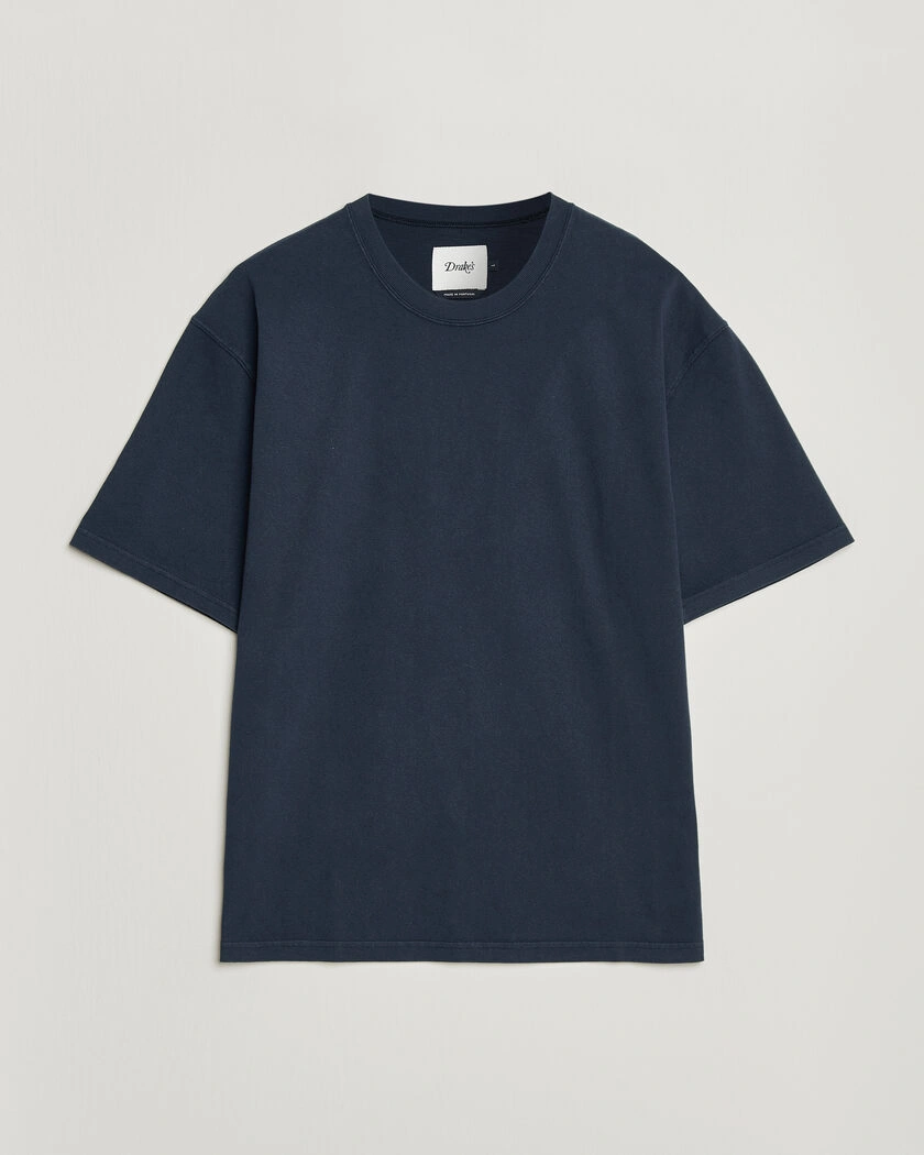 Drake's Short Sleeve Hiking T-Shirt Navy – Blå