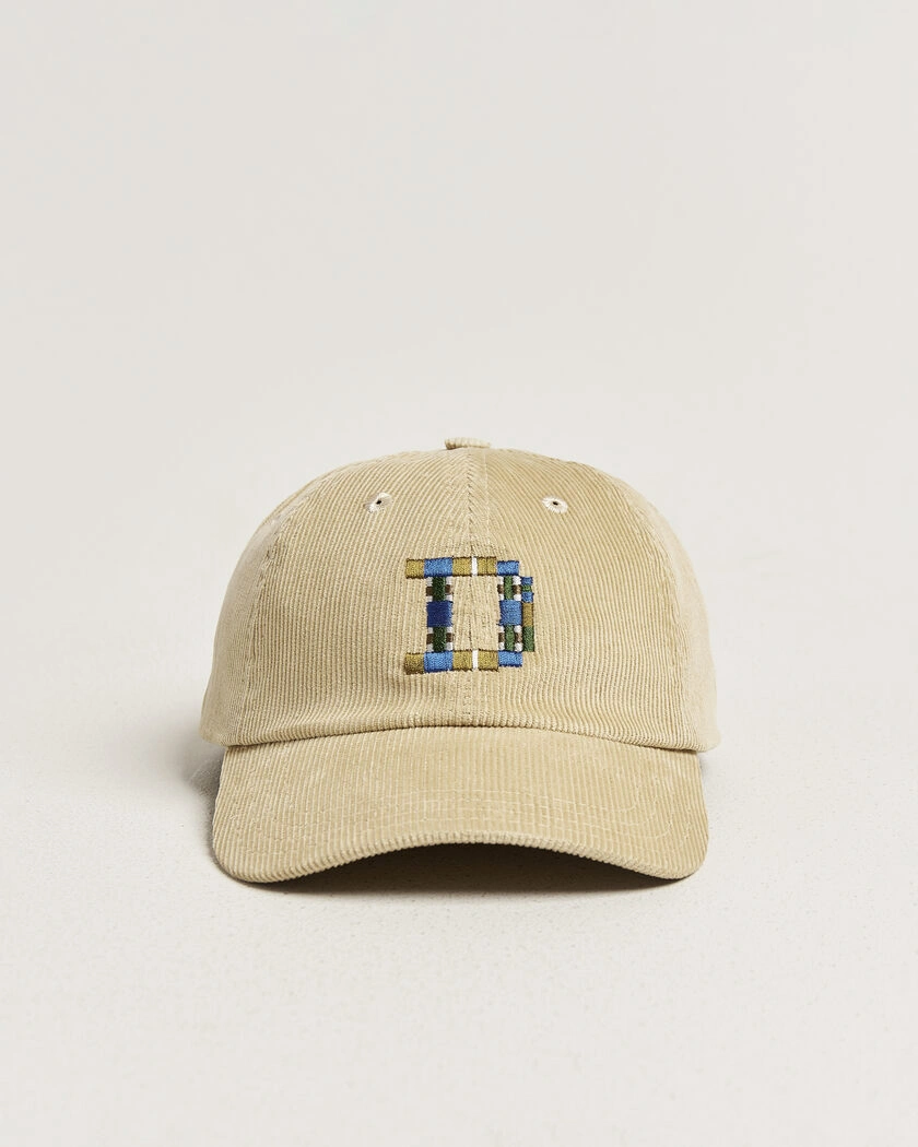 Drake's D 1977 Cord Baseball Cap Stone – Beige