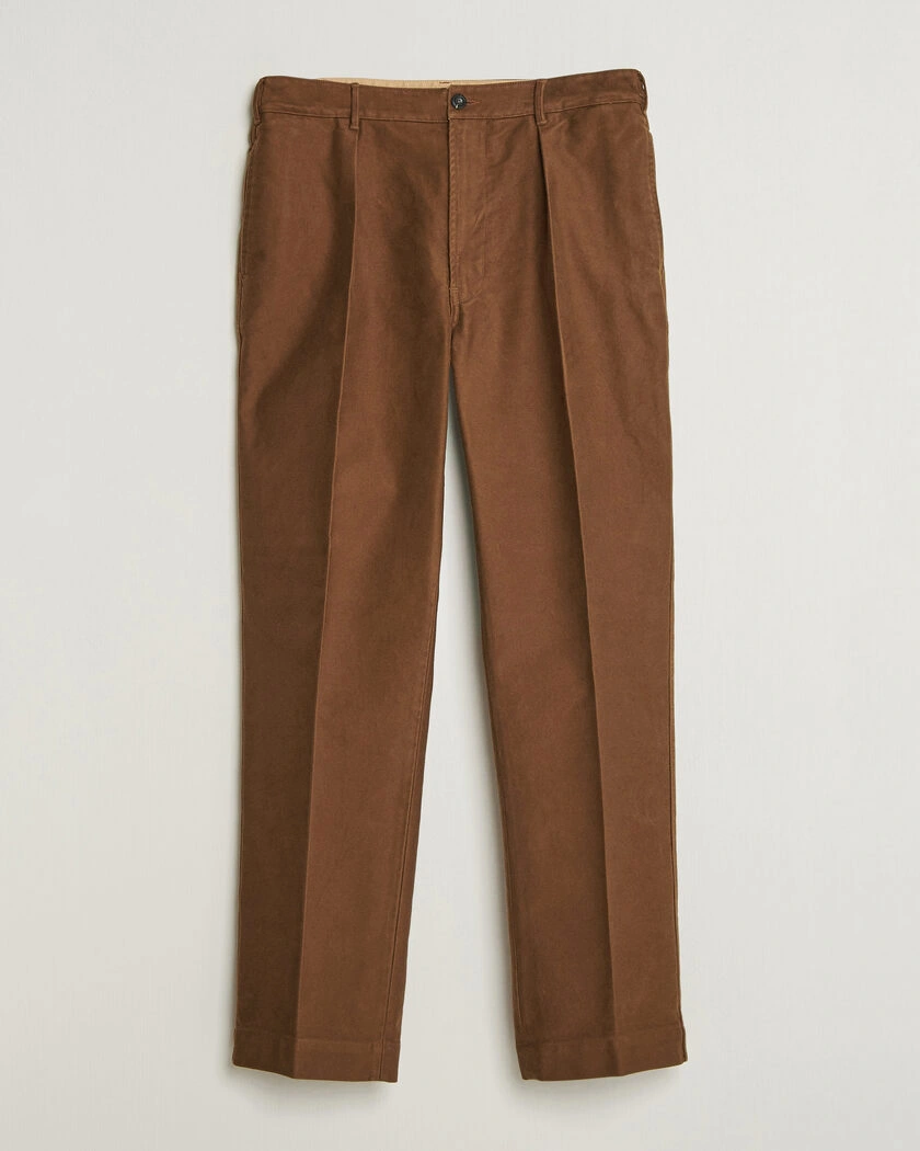  Drake's MKIV Japanese Moleskin Games Trousers Brown – Brun