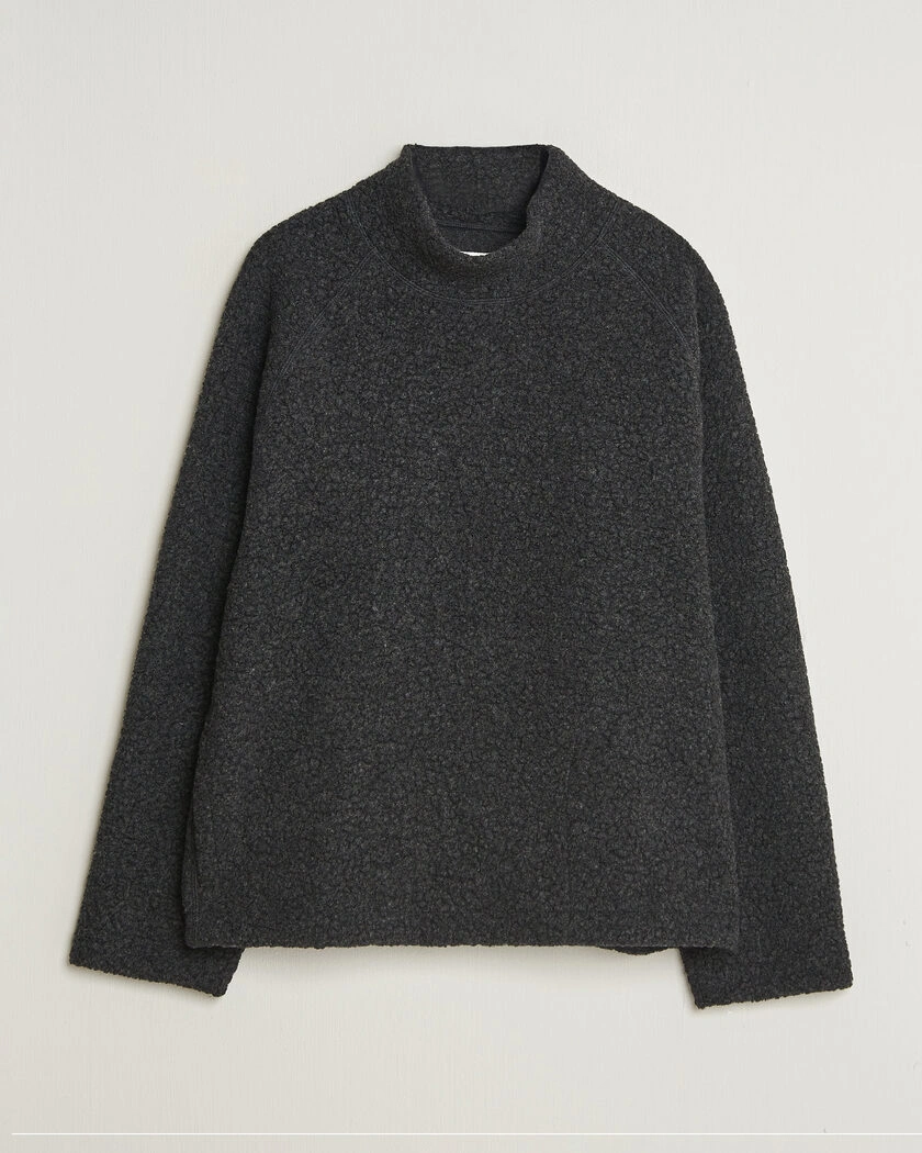 Drake's Mock Neck Fleece Grey – Grå
