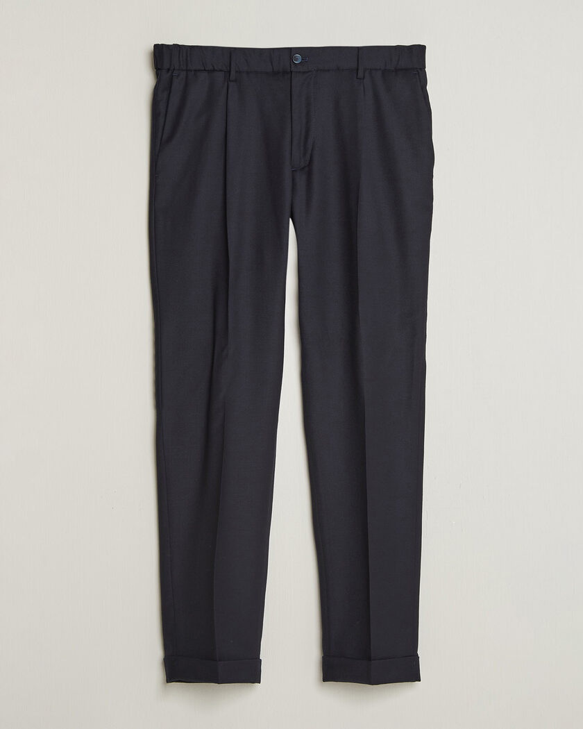 Briglia 1949 Isola Stretch Flannel Trousers Navy – Blå