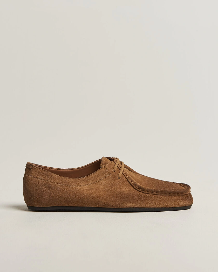 Jil Sander Hood Moc Toe Walnut Suede – Beige