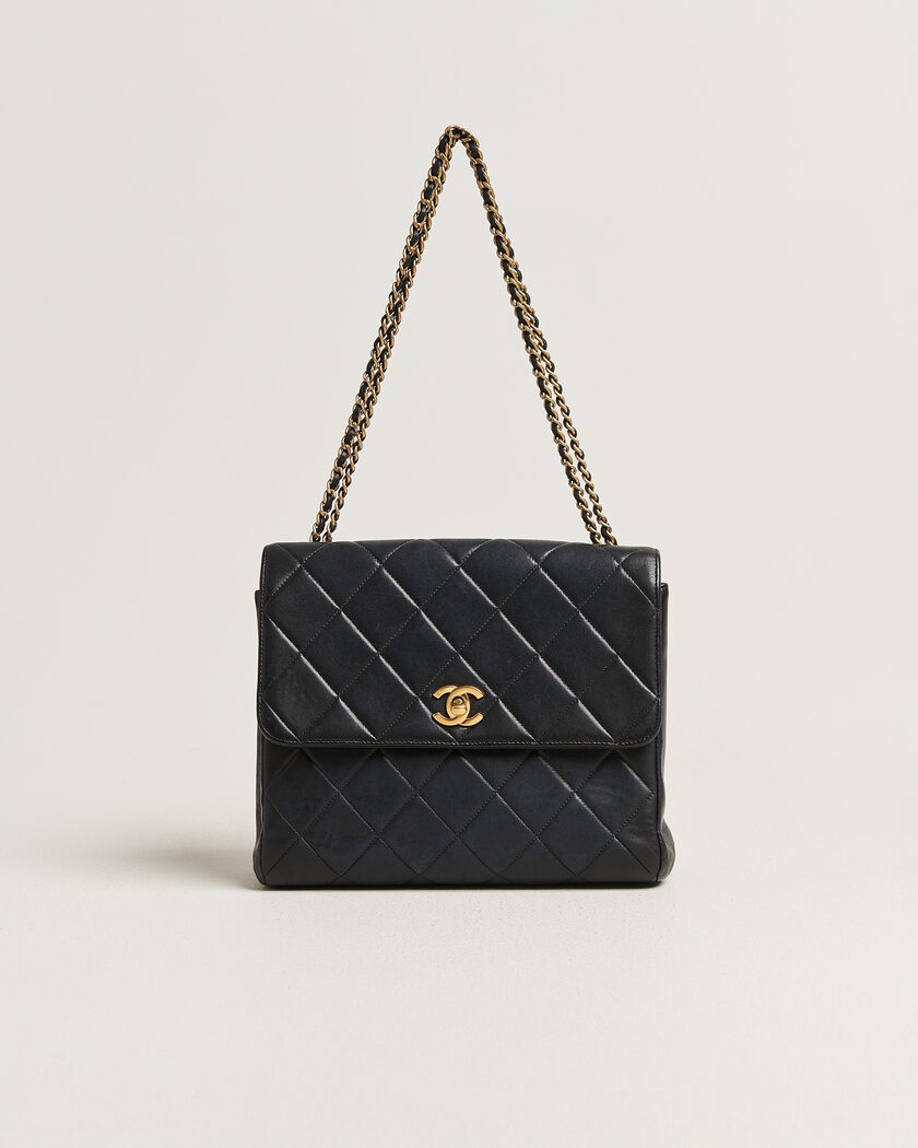 Chanel Pre-Owned Single Flap Bag Lambskin Black – Svart