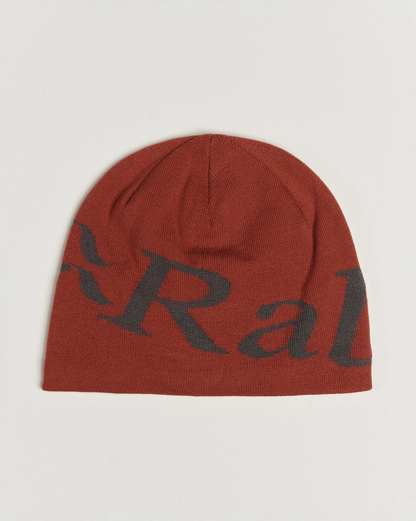 Rab Logo Beanie Tuscan Red/Graphene – Röd