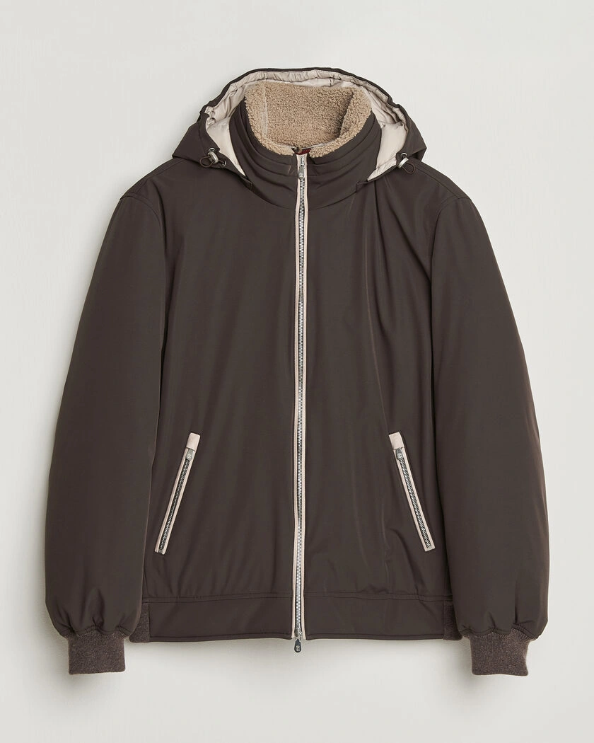 Brunello Cucinelli Padded Jacket Dark Brown – Brun