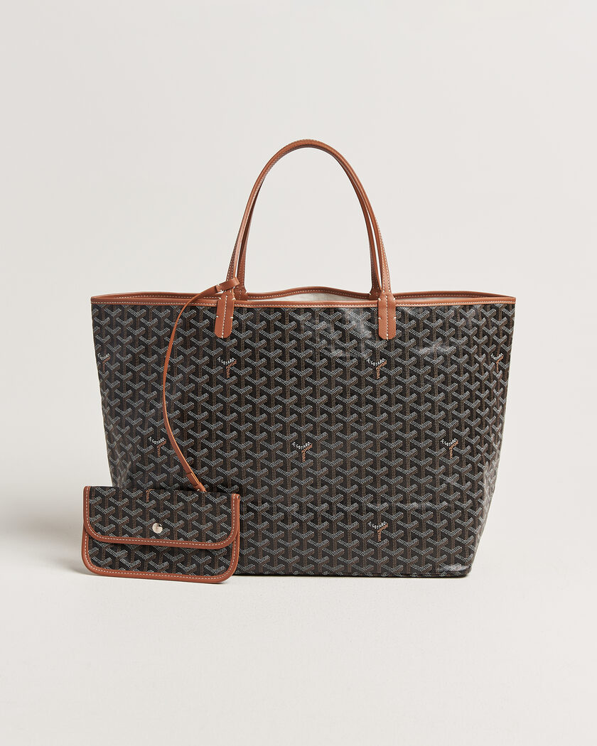 Goyard Pre-Owned Saint Louis GM Coated Canvas Tote Bag Black – Svart