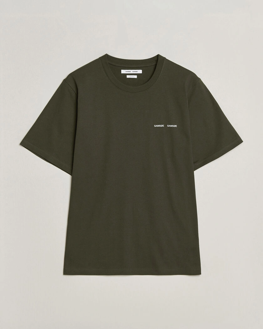 Samsøe Samsøe Thomas Cotton T-Shirt Forest Night – Grön