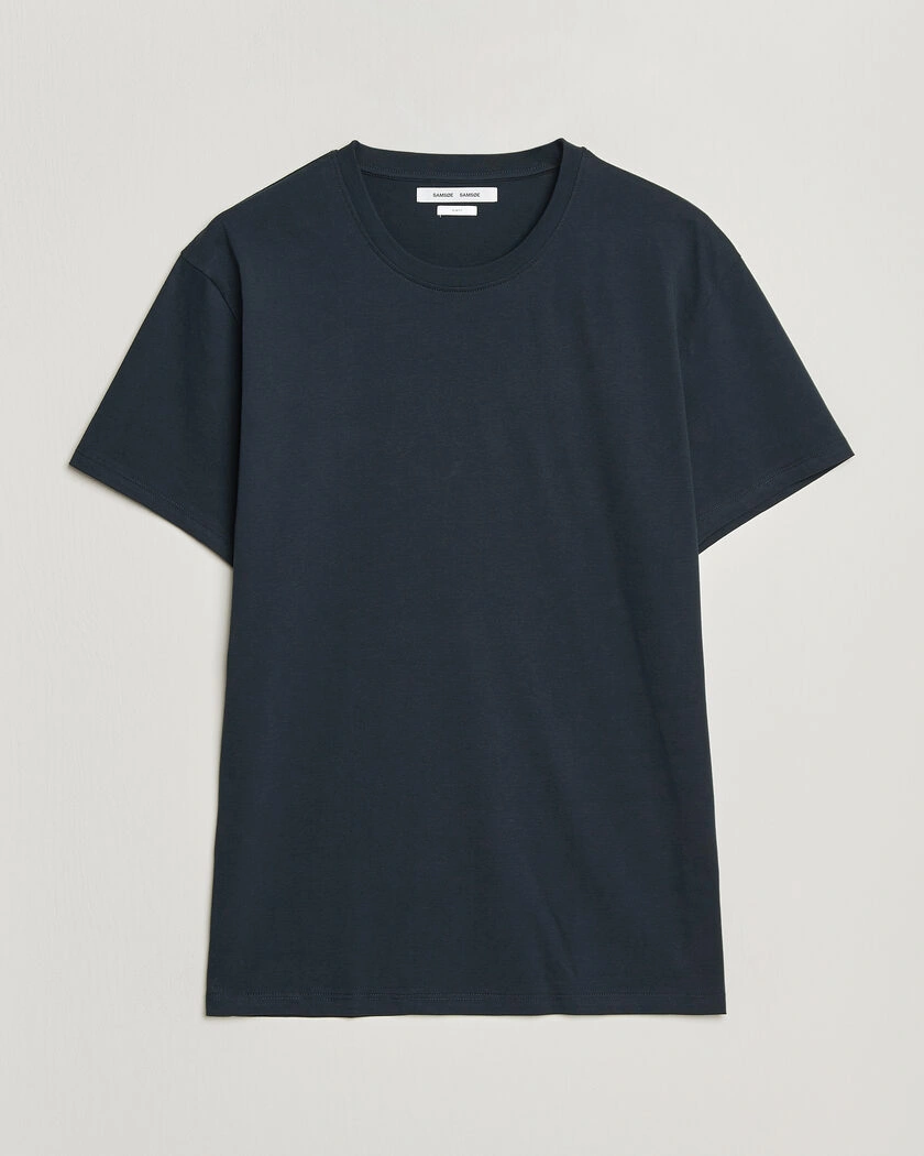 Samsøe Samsøe Kronos Cotton T-Shirt Salute Navy – Blå