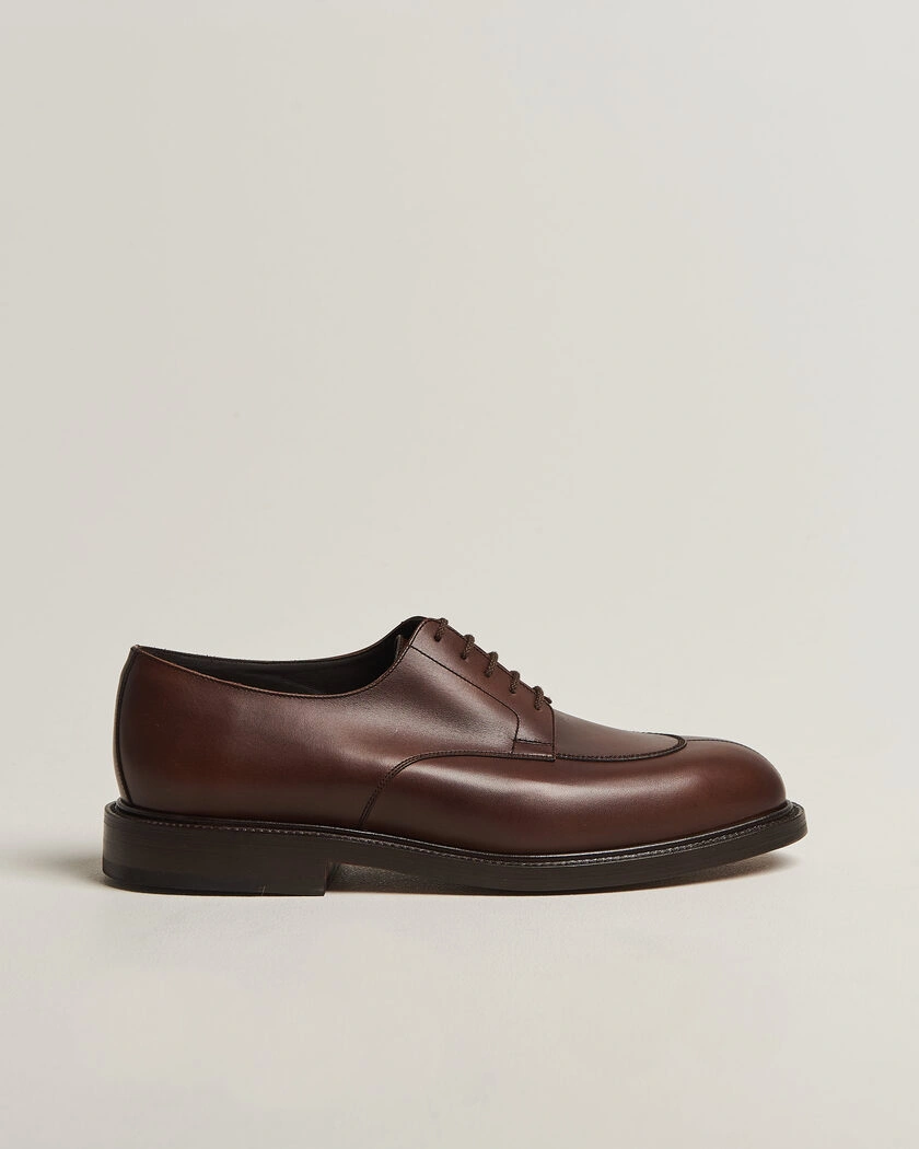 J.M. Weston Half Hunt Derby Coffee Brown Calf – Brun