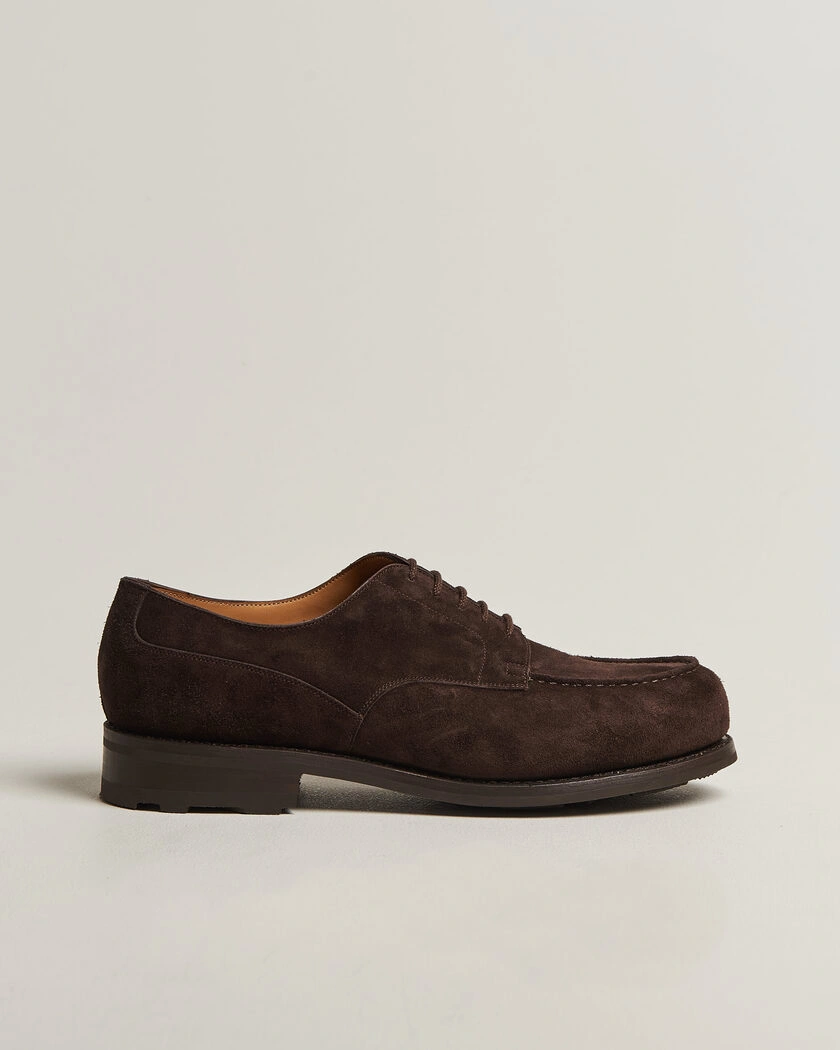 J.M. Weston Golf Derby Dark Brown Suede – Brun