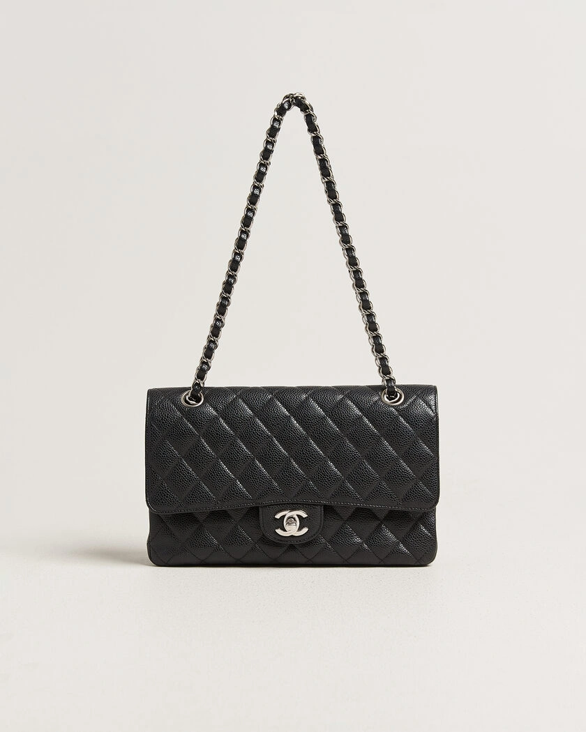 Chanel Pre-Owned Classic Medium Single Flap Bag Caviar Black – Svart