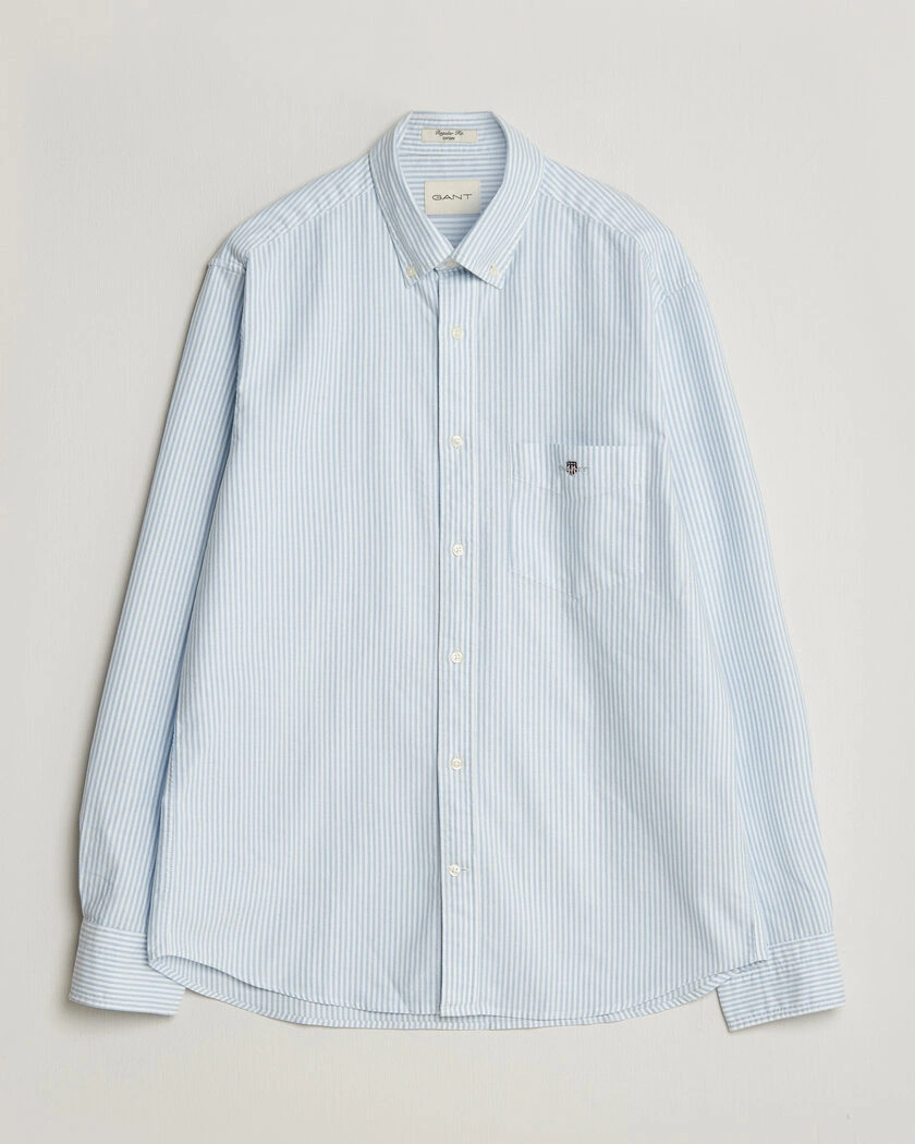 Gant Regular Fit Striped Oxford Shirt College Blue – Blå