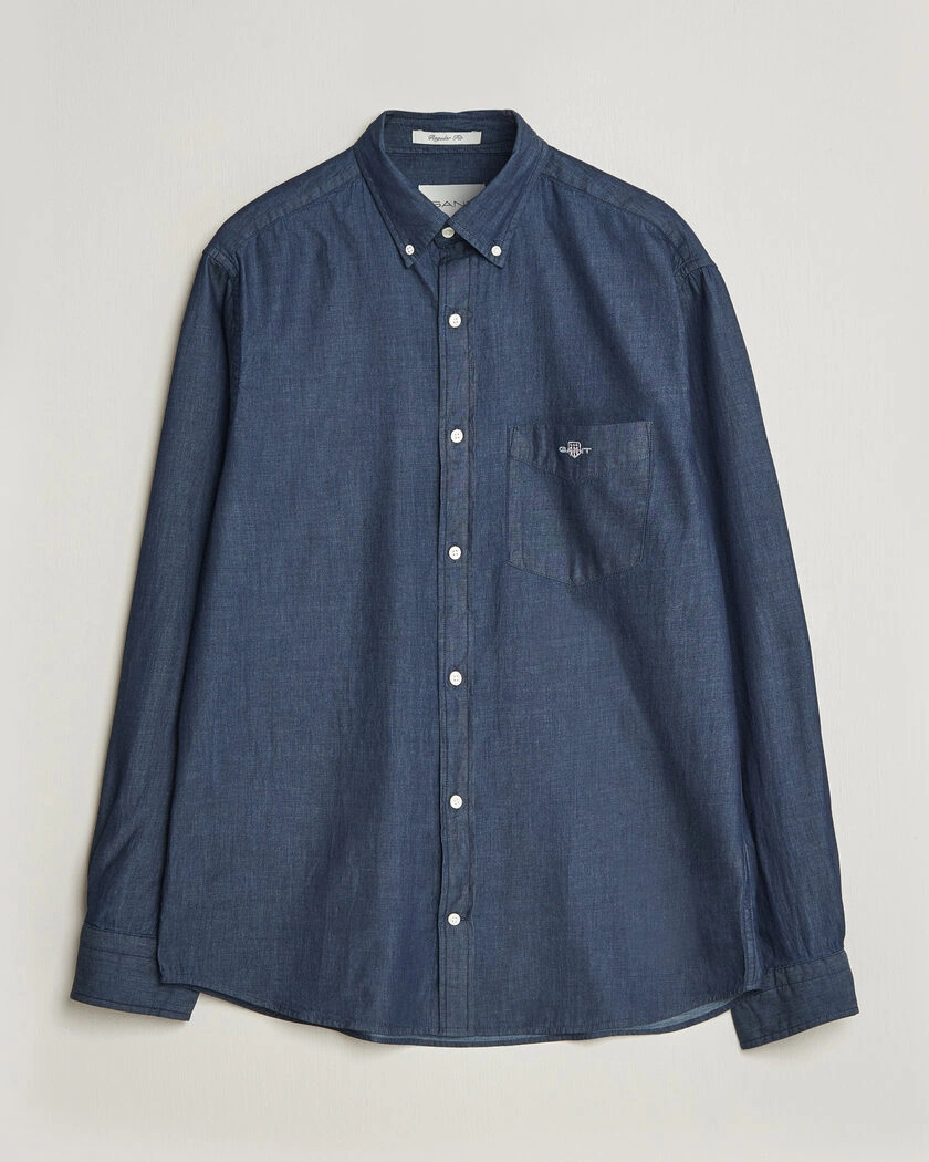 Gant Regular Fit Indigo Shirt Dark Indigo – Blå