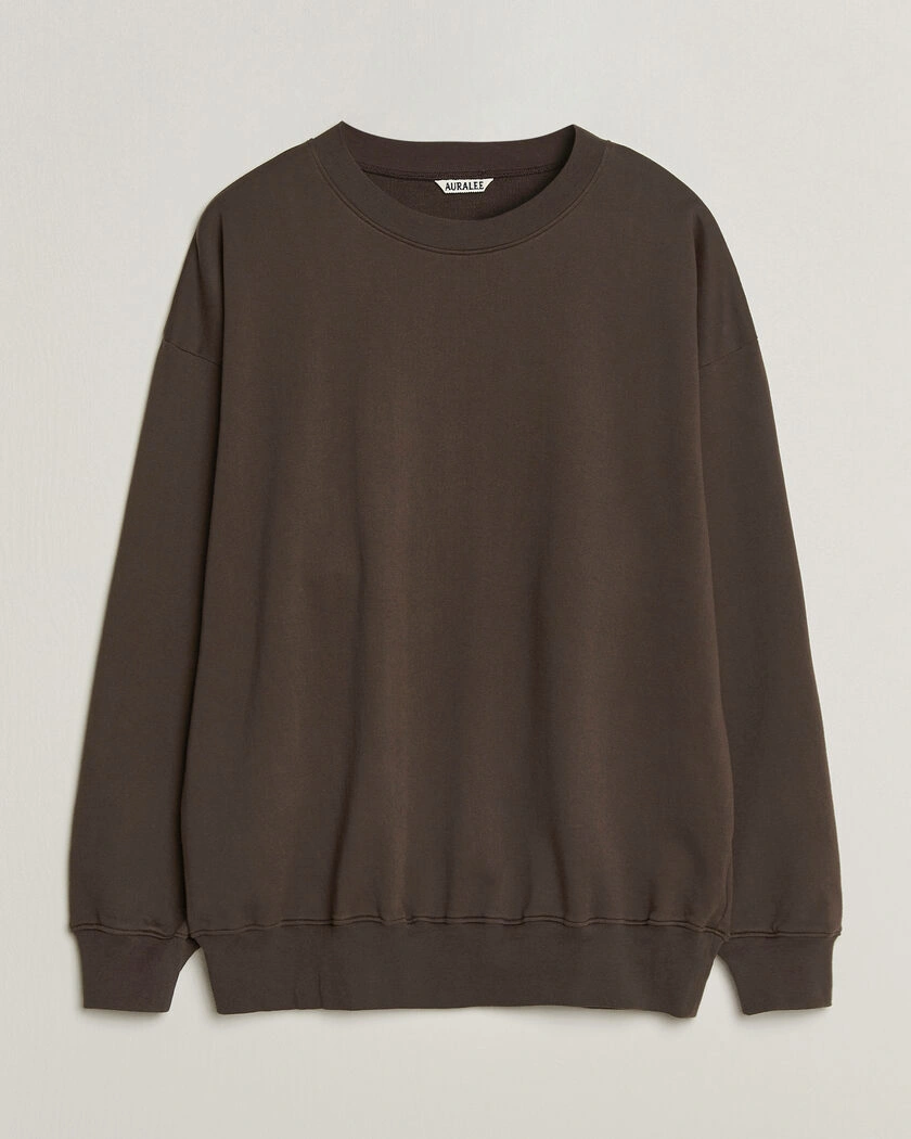 Auralee Super High Gauge Sweat Pullover Dark Brown – Brun