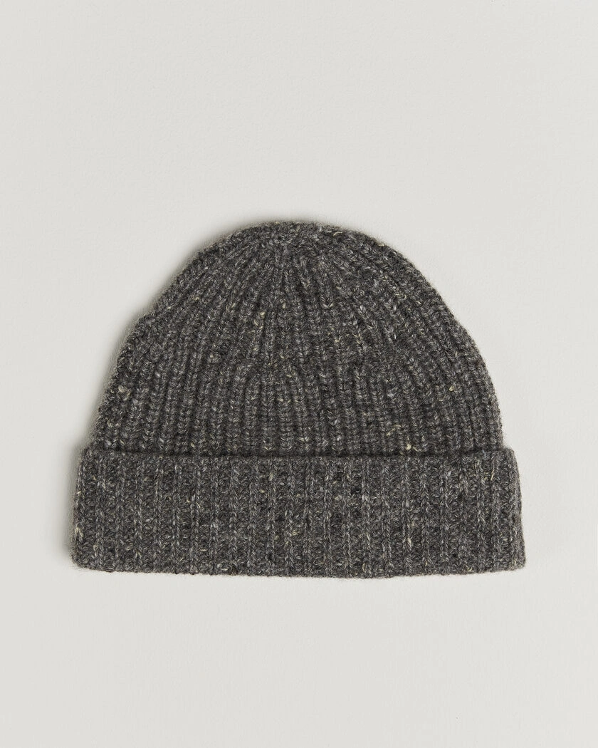 Auralee Cashmere Nep Knit Cap Mix Gray – Grå
