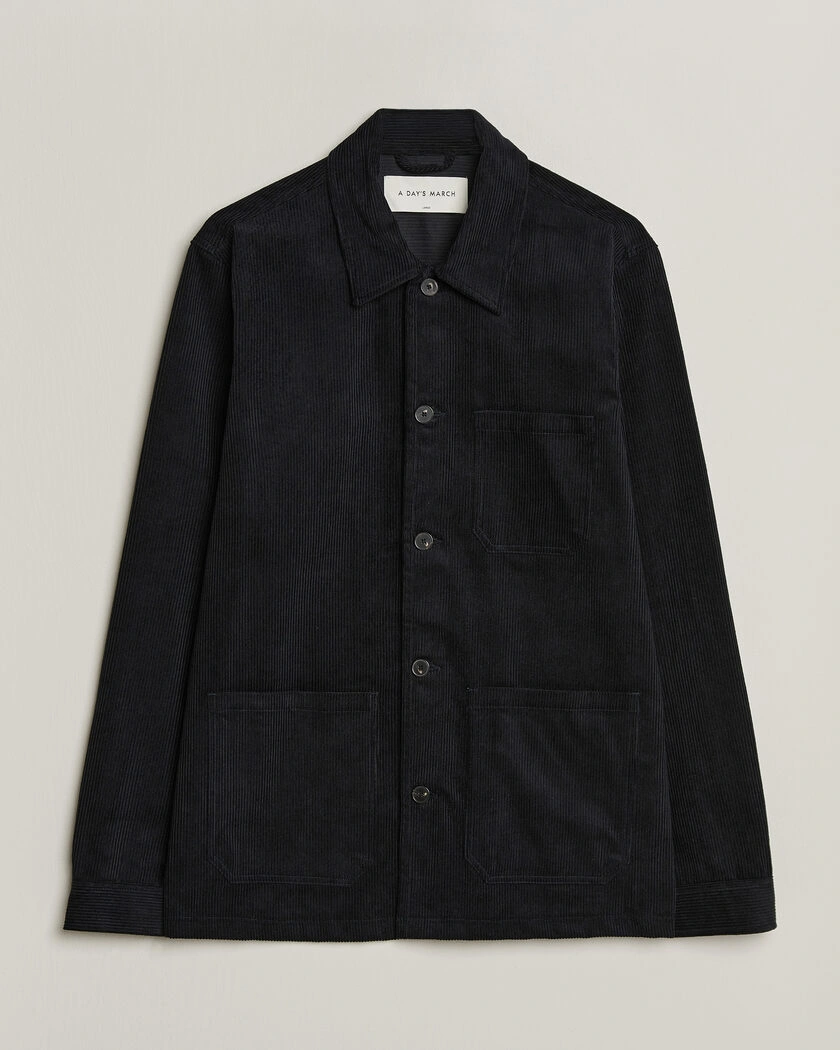 A Day's March Original Corduroy Overshirt Black – Svart