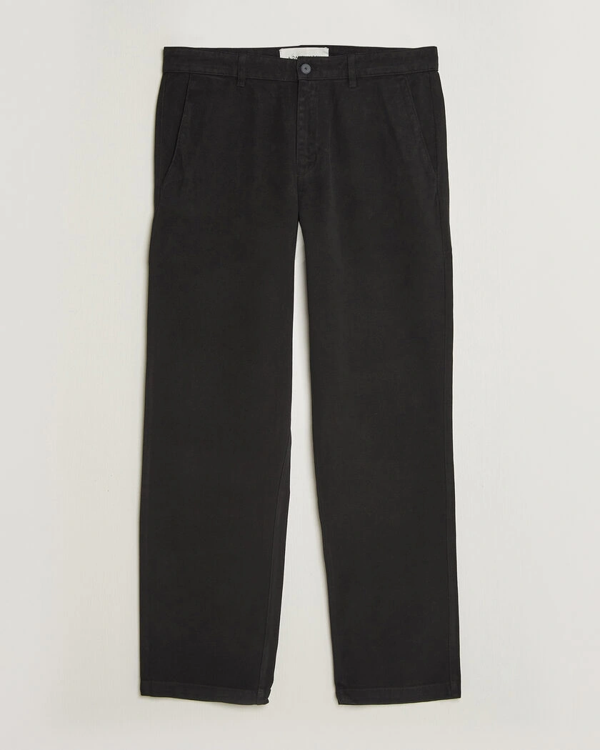 A Day's March Miller Cotton/Lyocell Trousers Black – Svart