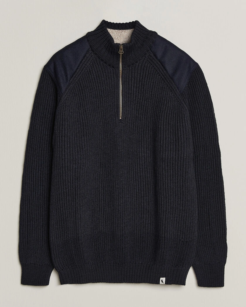 Peregrine Foxton Quarter Zip Jumperr Navy – Blå