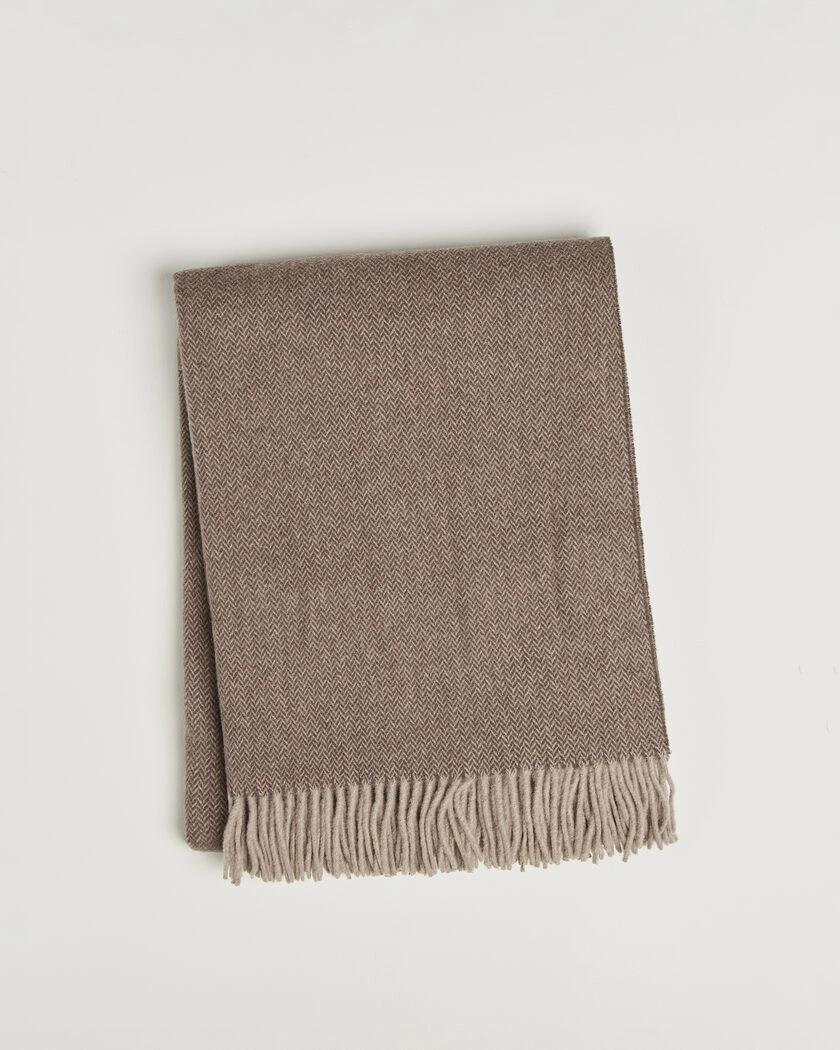 Ralph Lauren Home Jax Wool/Cashmere Throw Blanket Chocolate Brown – Brun