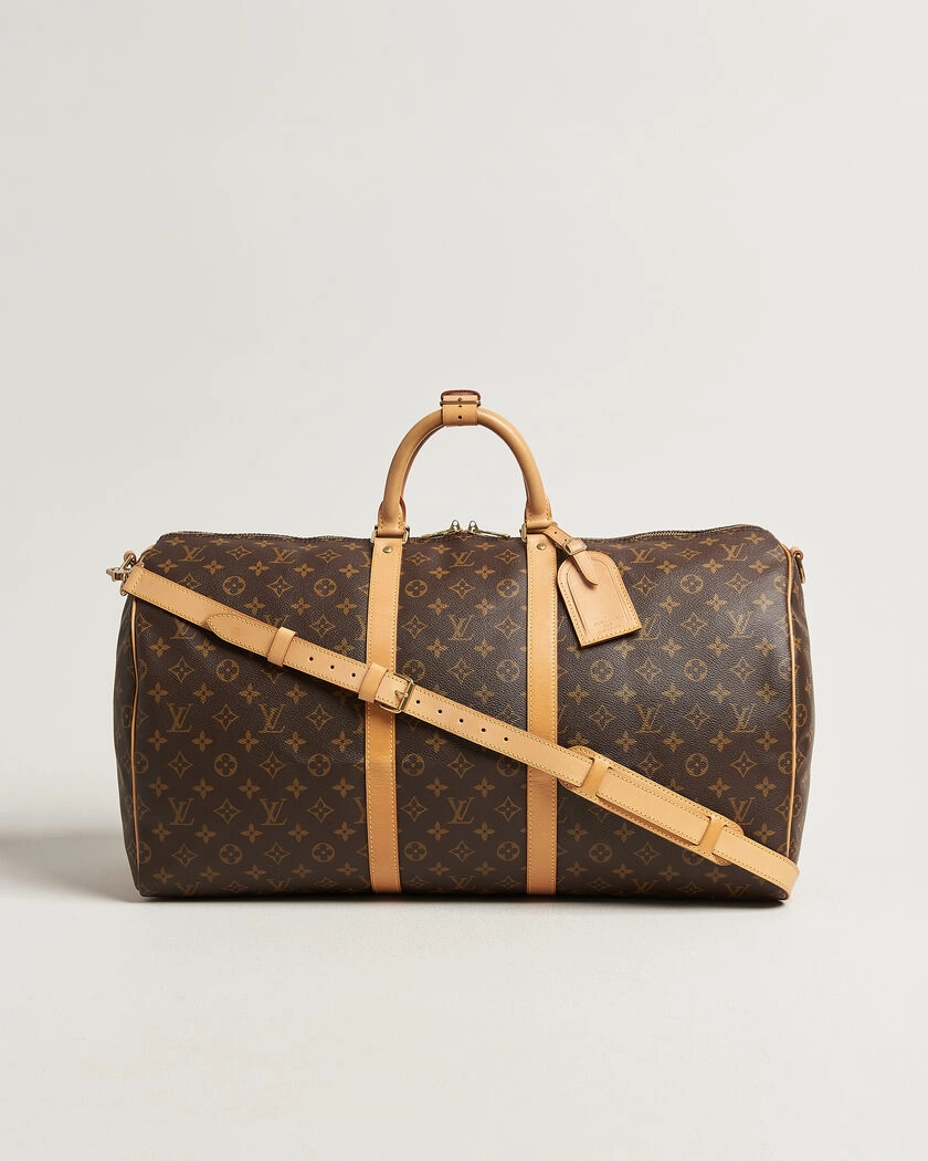 Louis Vuitton Pre-Owned Keepall 55 Bandoulière Monogram – Brun