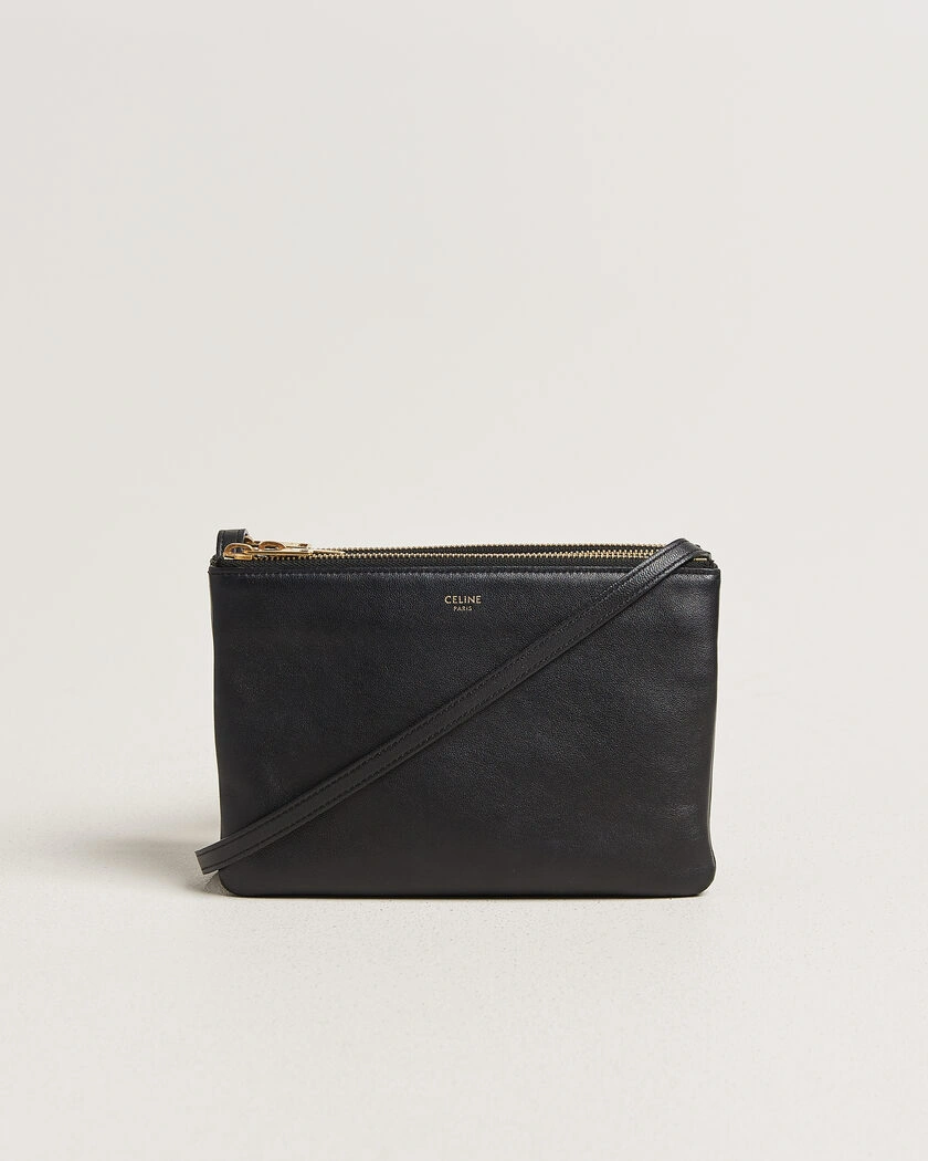 Celine Pre-Owned Trio Bag Small Leather Black – Svart