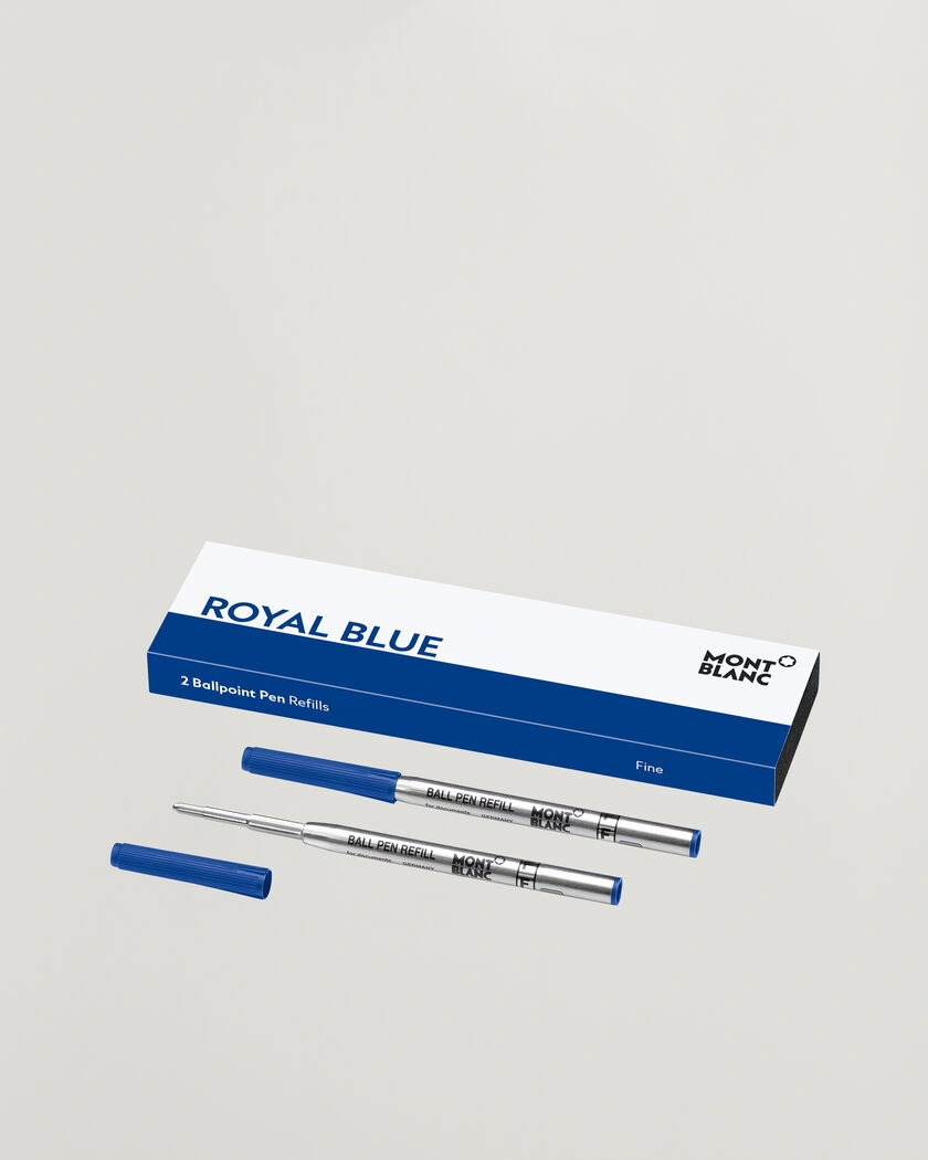 Montblanc 2 Ballpoint Pen Refill Fine Royal Blue – Blå