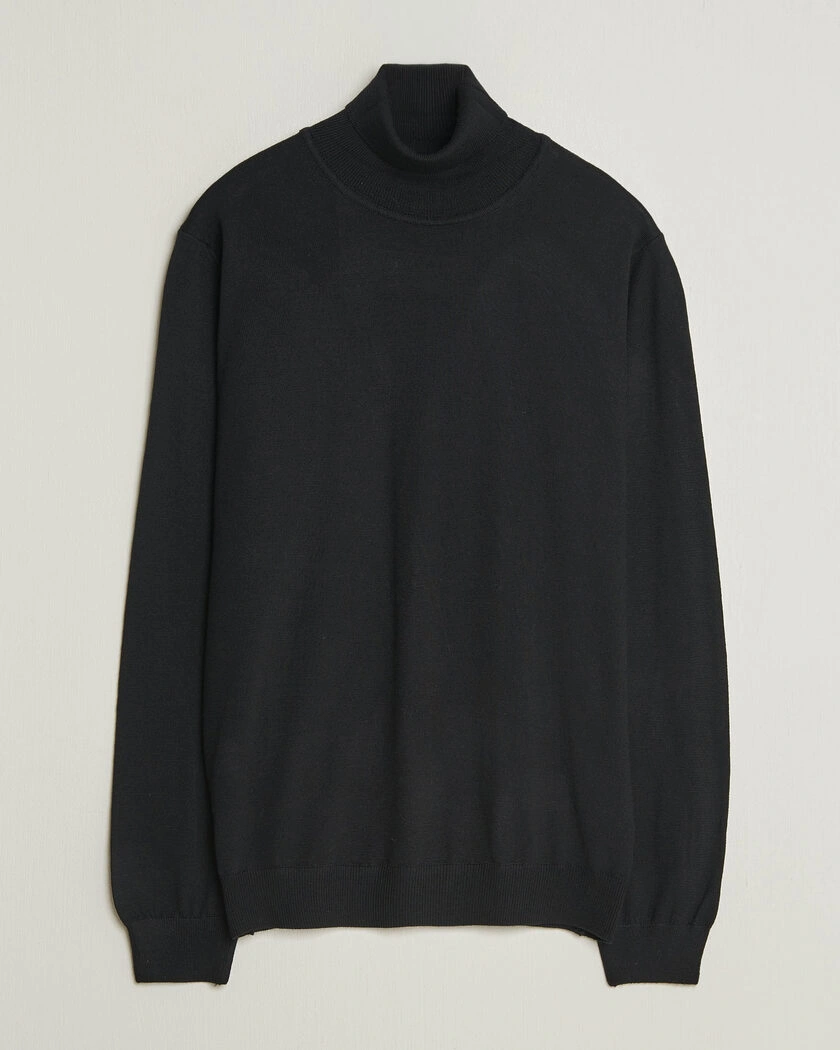 Filippa K Merino Knitted Turtleneck Black – Svart