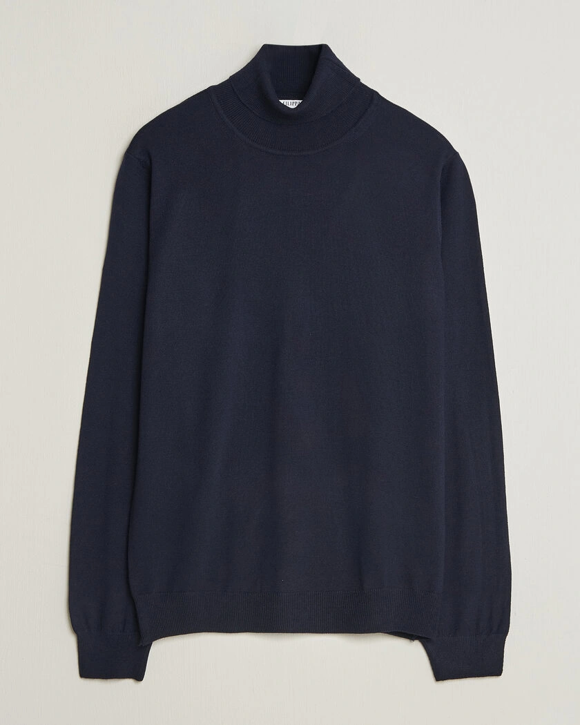  Filippa K Merino Knitted Turtleneck Navy – Blå