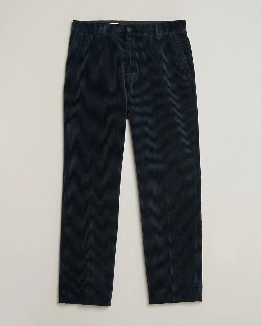 Filippa K Julian Corduroy Chino Trousers Dark Navy – Blå