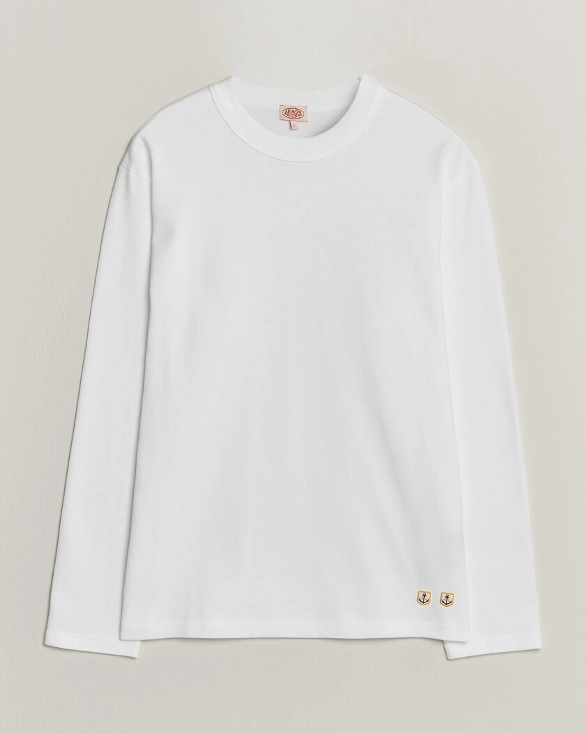 Armor-lux Heritage Long Sleeve Cotton T-Shirt White – Vit