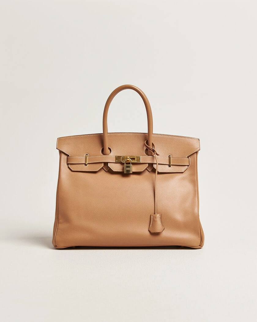 Hermès Pre-Owned Birkin 35 Courchevel Gold – Brun