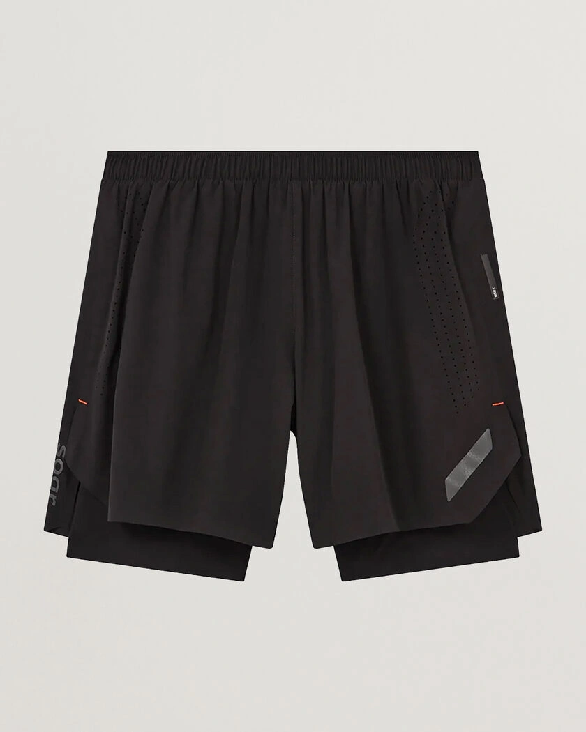 SOAR Running Dual Run Shorts Black – Svart