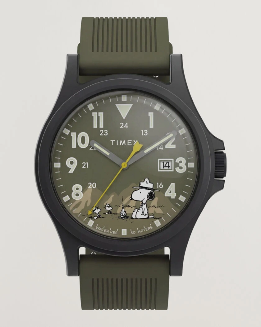 Timex Peanuts x Expedition Acadia 40mm Green Dial – Grön