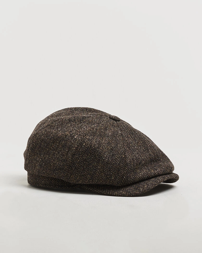 Wigéns Newsboy Classic Shetland Wool Cap Dark Brown – Brun