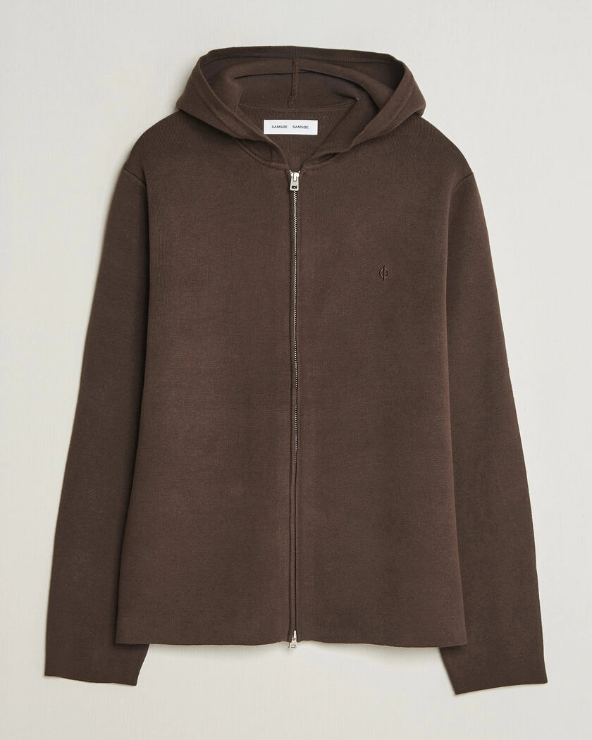 Samsøe Samsøe Niklas Full Zip Hoodie Delicioso – Brun