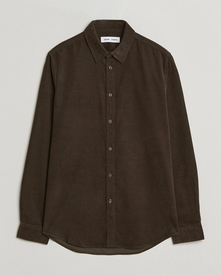 Samsøe Samsøe Liam Baby Cord Checked Shirt Delicioso – Brun