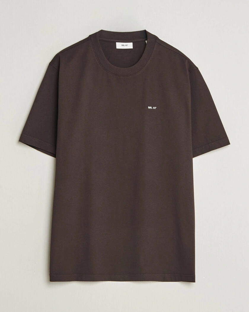 NN07 Adam Crew Neck T-Shirt Deep Truffle – Brun