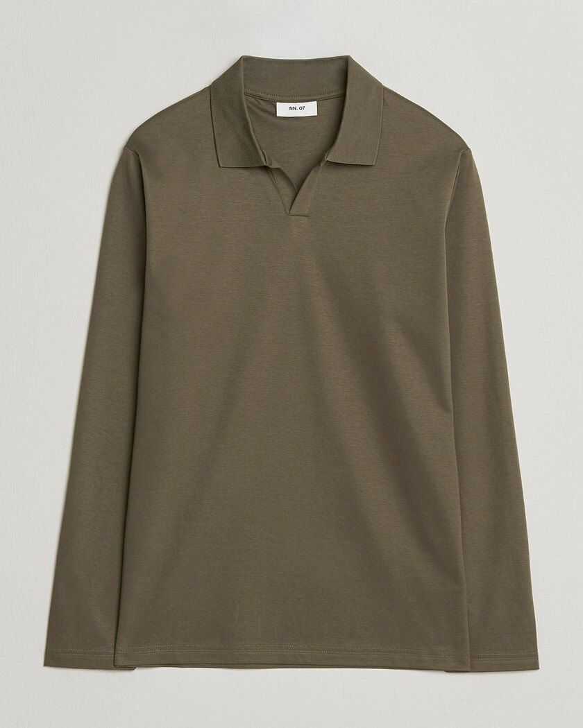 NN07 Paul Long Sleeve Polo Mable Husk – Brun