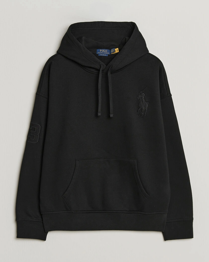  Polo Ralph Lauren Heavy Weight Tonal Pony Hoodie Polo Black – Svart