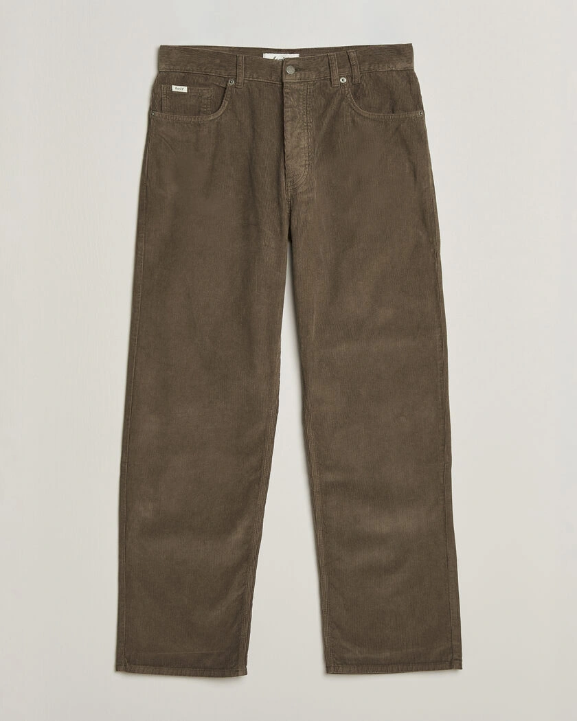 Forét Moor Relaxed Fit Corduroy Pants Faded Wood – Brun