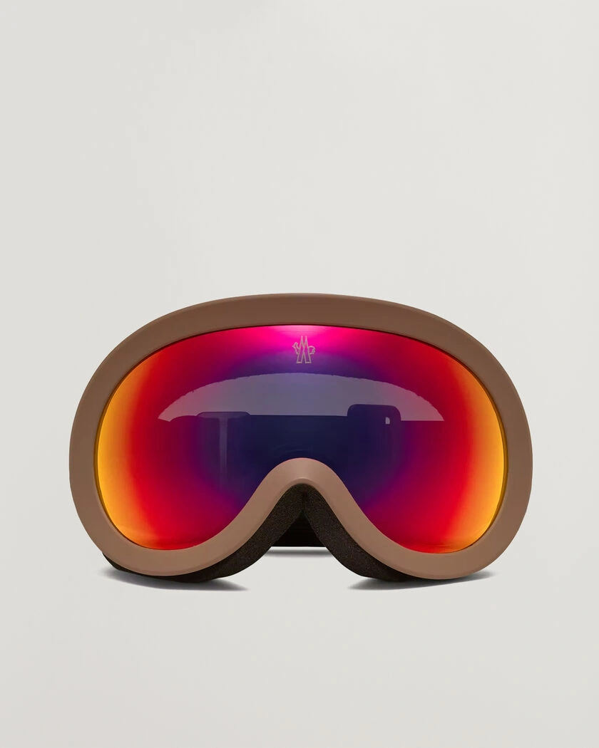 Moncler Lunettes Snowray Ski Googles Matte Dark Brown – Brun