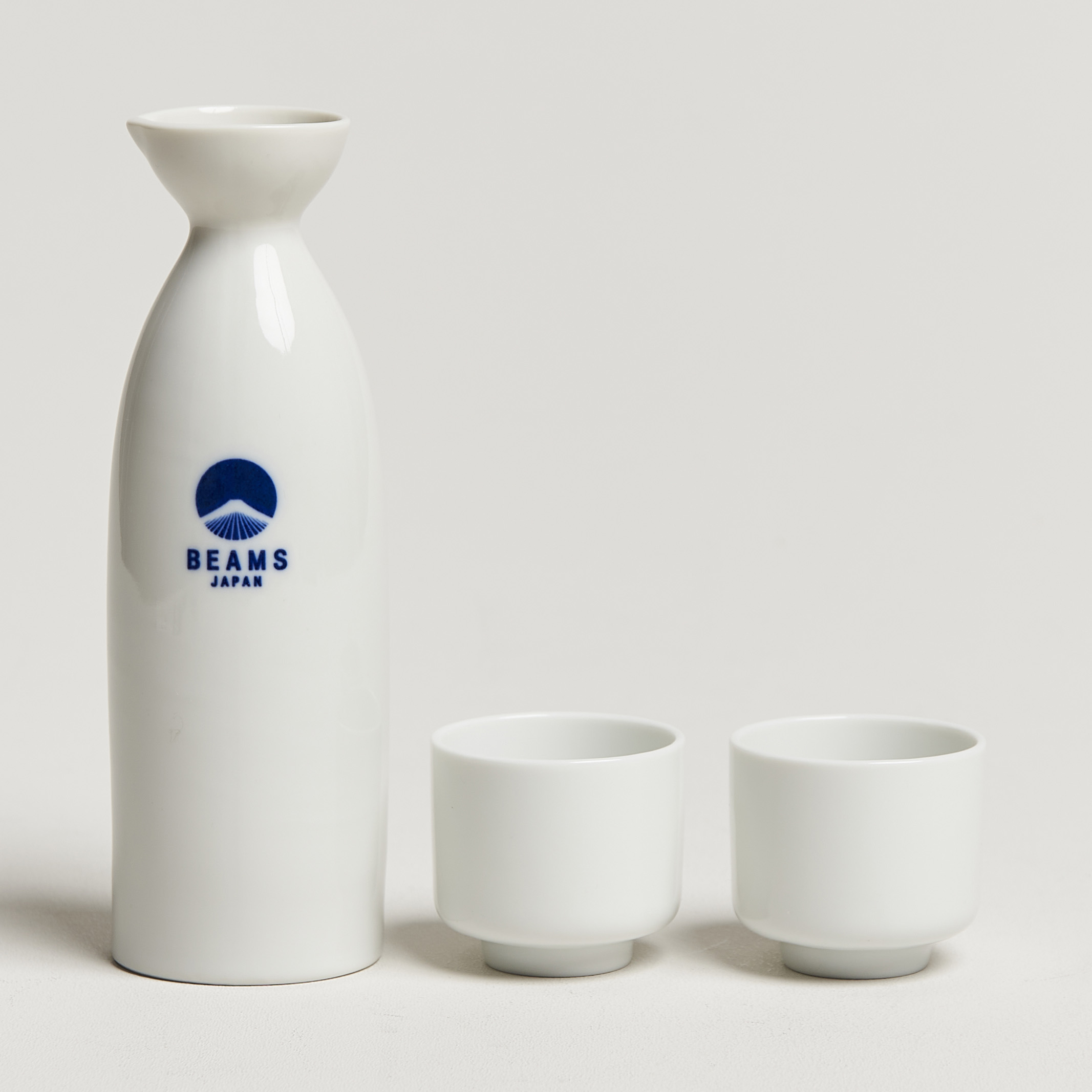 Beams Japan Sake Bottle & Cup Set White Herr Care of Carl