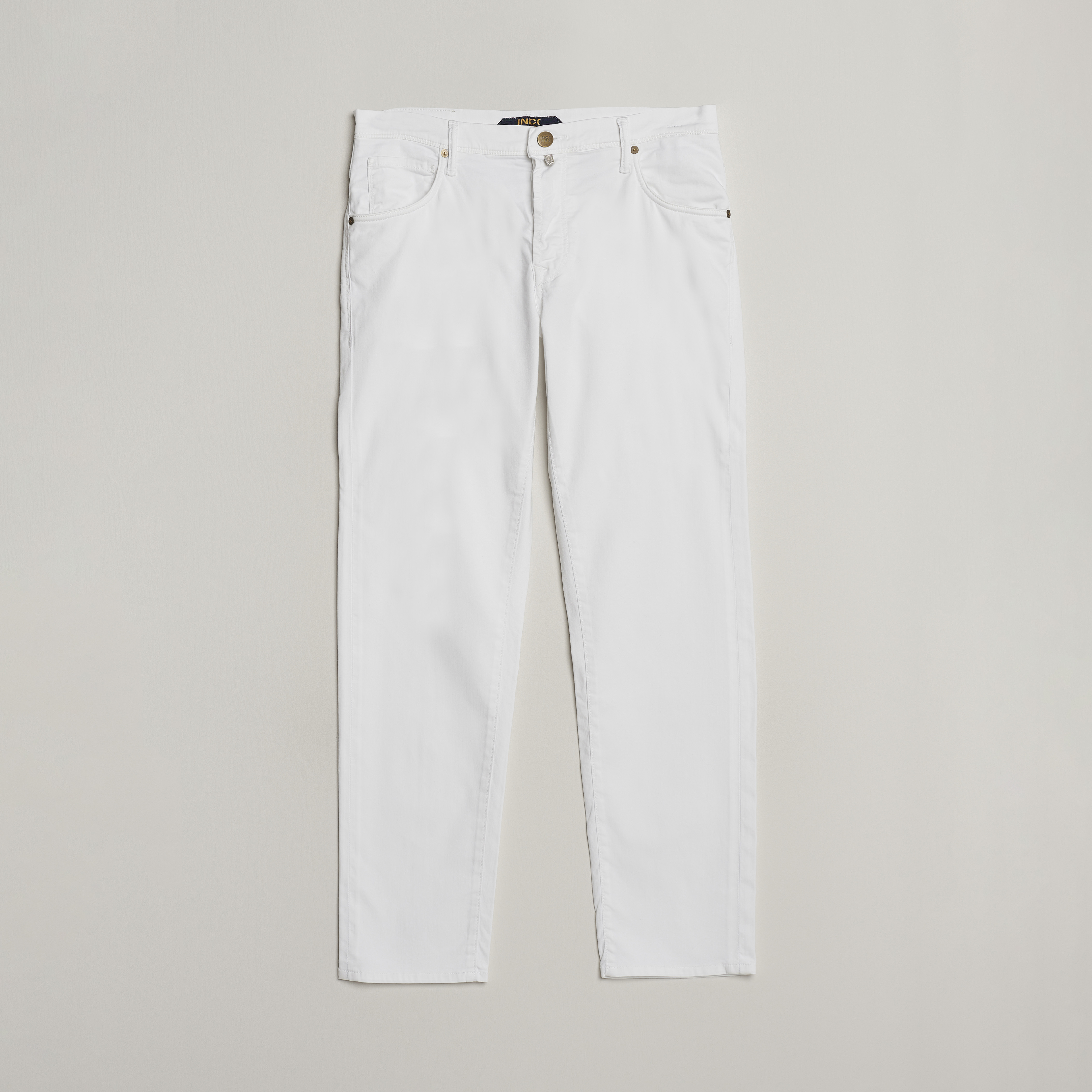 Incotex 5-Pocket Cotton/Stretch Pants White | Herr - Care of Carl