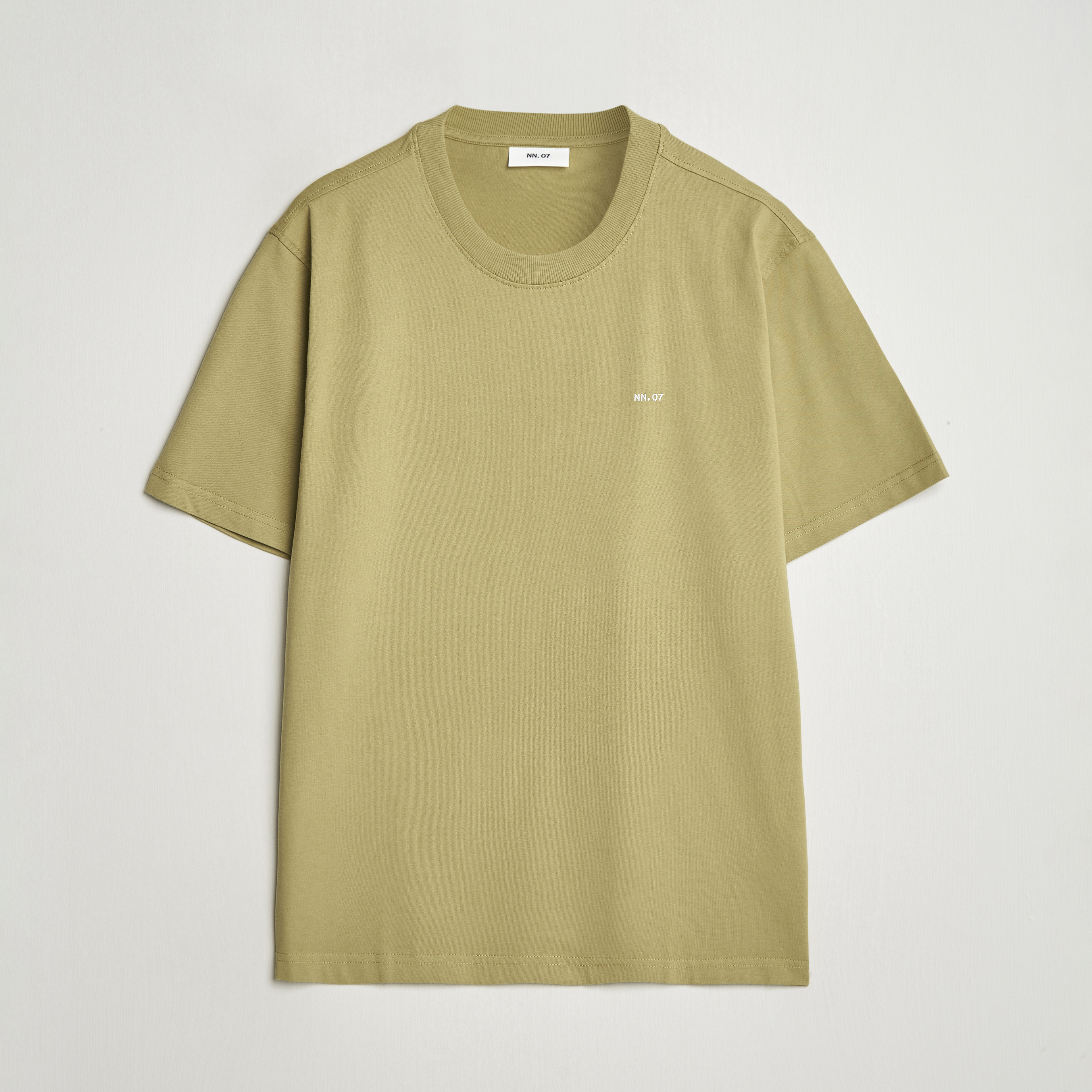 NN07 Adam Logo Crew Neck T-Shirt Evergreen | Herr - Care of Carl