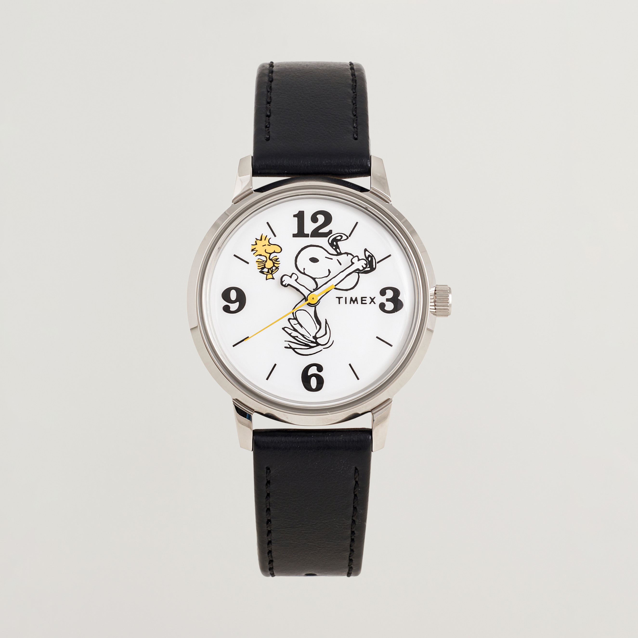 Montre à Quartz SNOOPY Vintage Modèle D3001LA7 - Cadran Rose, Bracelet Cuir, Avec Boîte