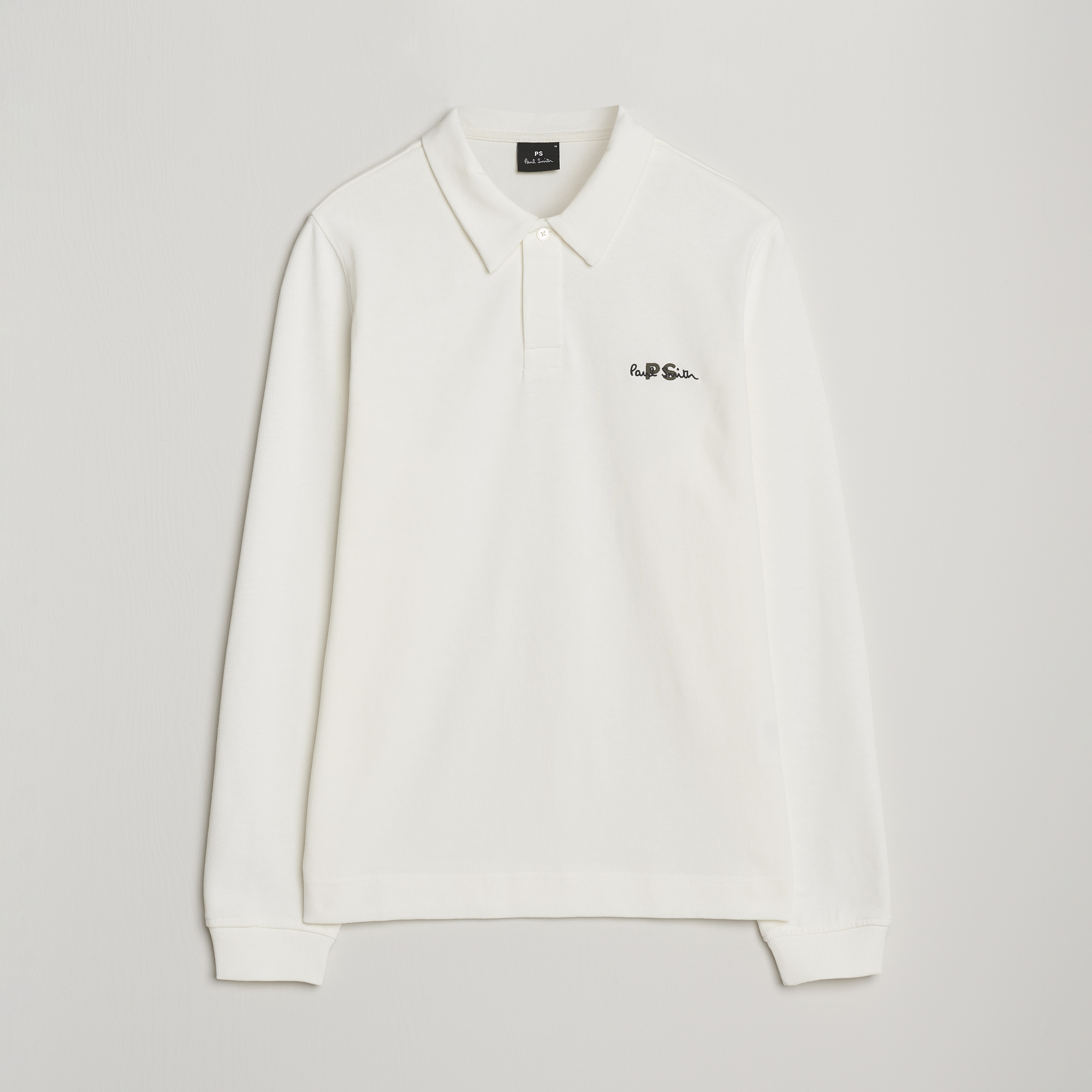 PS Paul Smith Cotton Logo Rugby Sweater White | Herr - Care of Carl