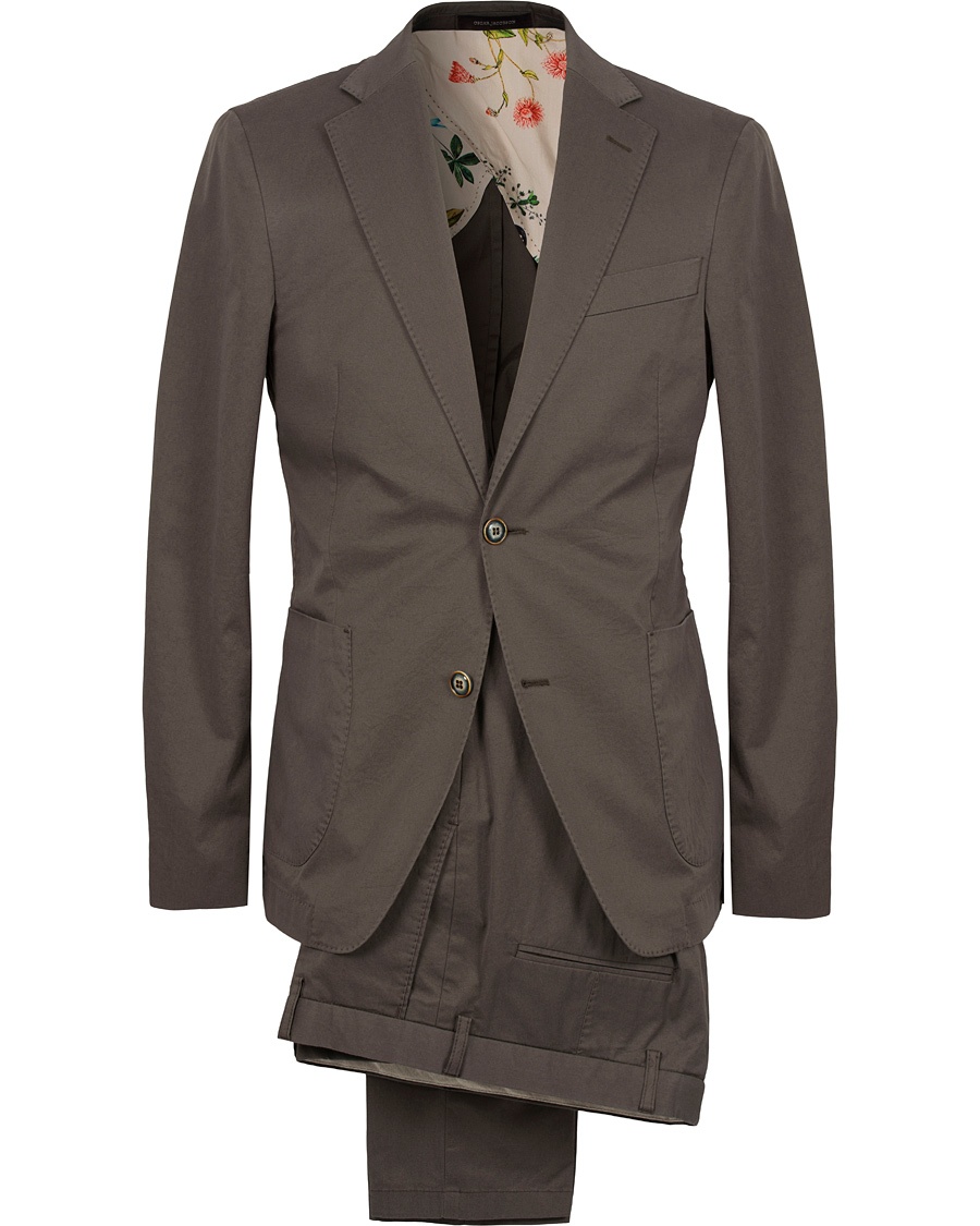  Einar Stretch Cotton Patch Pocket Suit Green